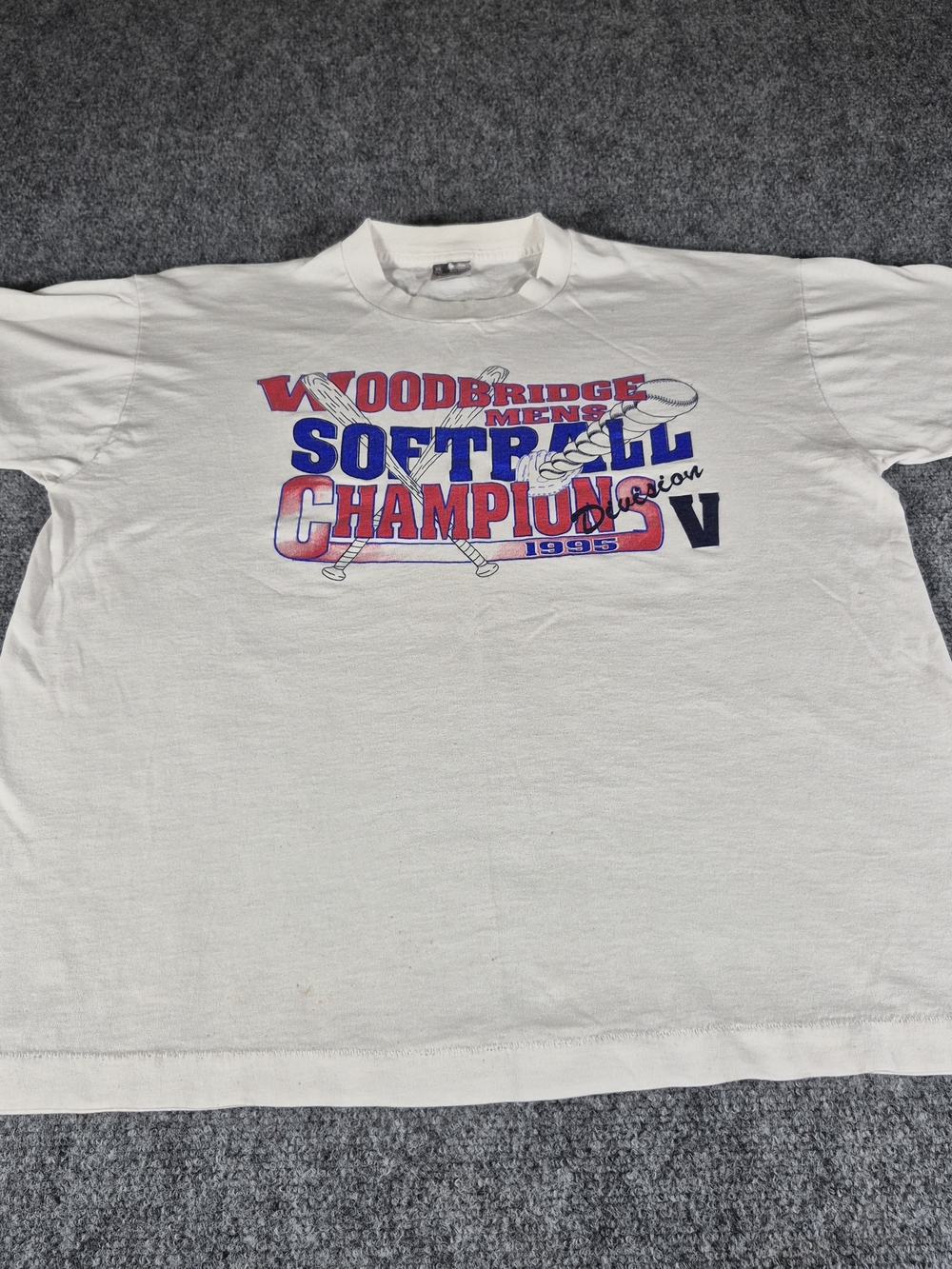 ​Vintage 1995 Woodbridge Mens Softball Champions T Shirt XL Single Stitch BEST F